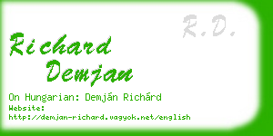 richard demjan business card